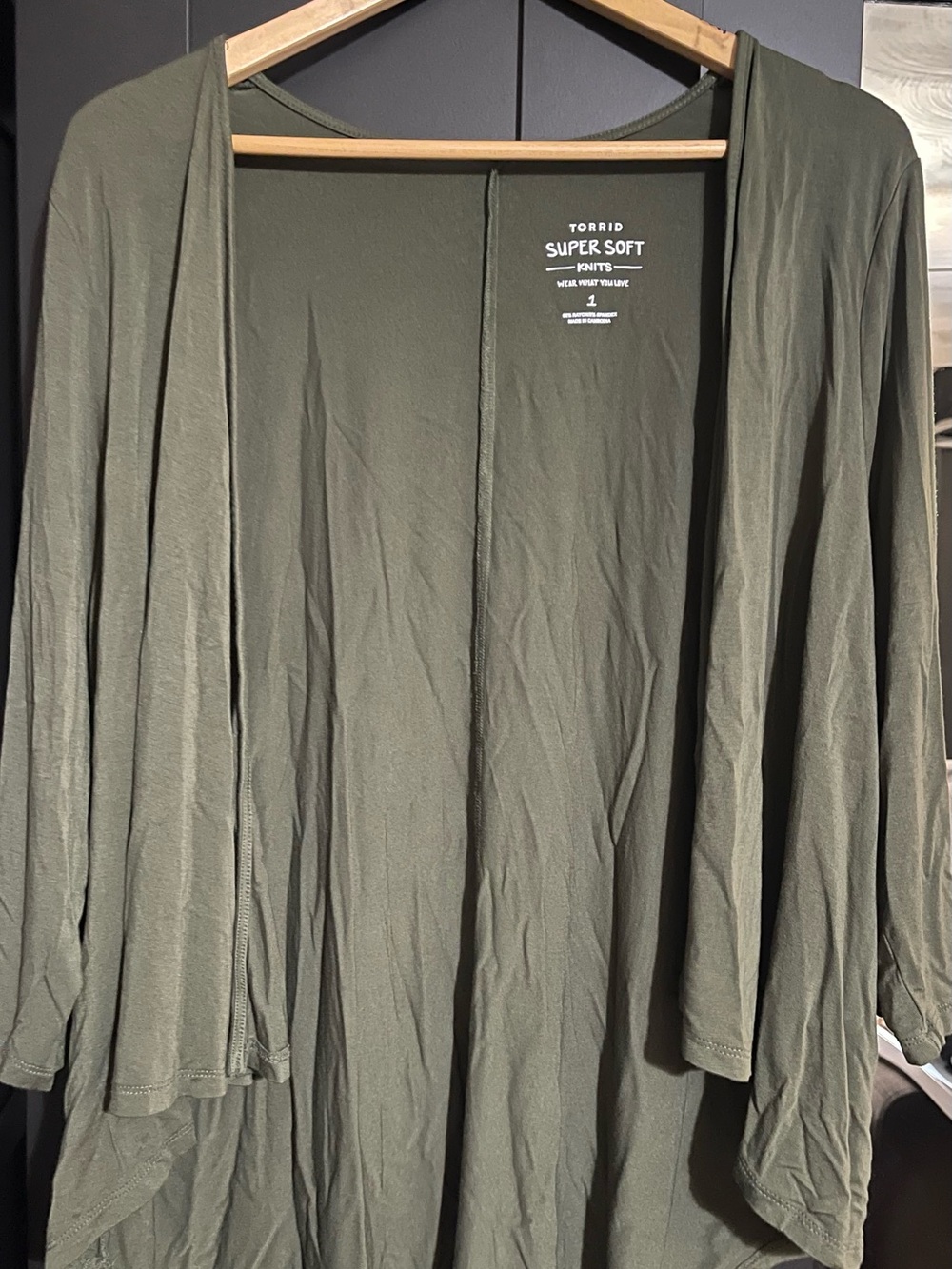 torrid Olive Green Lightweight Open Cardigan